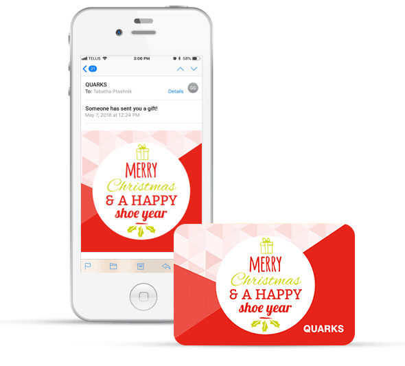 PLASTIC GIFT CARD - RED