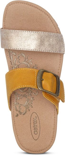 Aetrex Sandals Daisy Sunflower