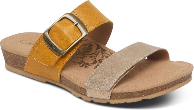 Aetrex Sandals Daisy Sunflower