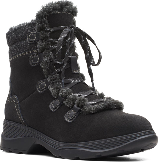 Clarks Boots Aveleigh Zip Wool Lined Waterproof Black