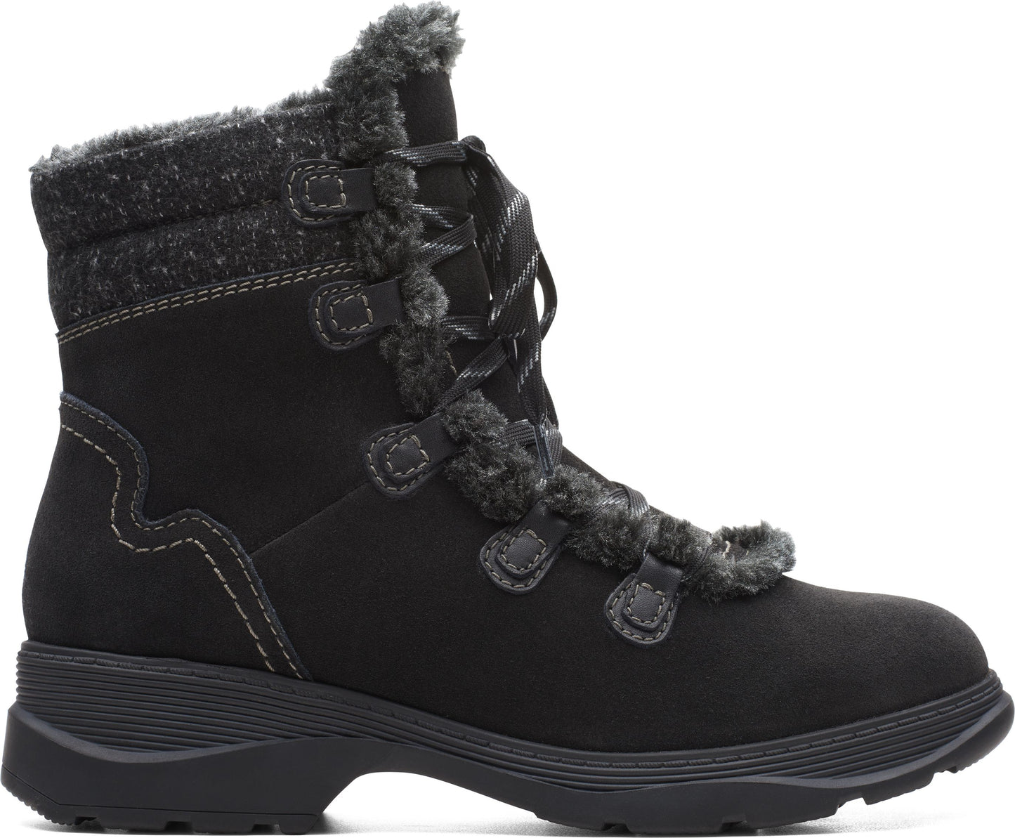 Clarks Boots Aveleigh Zip Wool Lined Waterproof Black