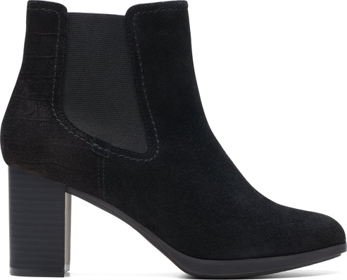 Clarks Boots Bayla Rose Black Suede