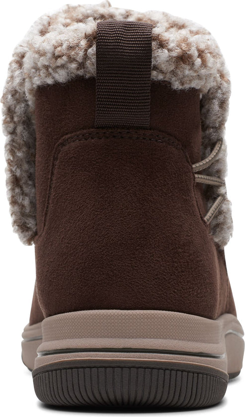 Clarks Boots Breeze Fur Dark Brown Leather