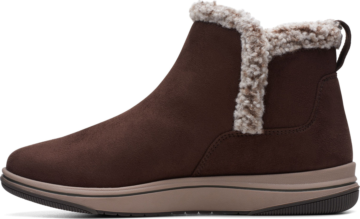 Clarks Boots Breeze Fur Dark Brown Leather