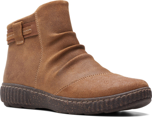 Clarks Boots Caroline Derby Dark Tan Suede