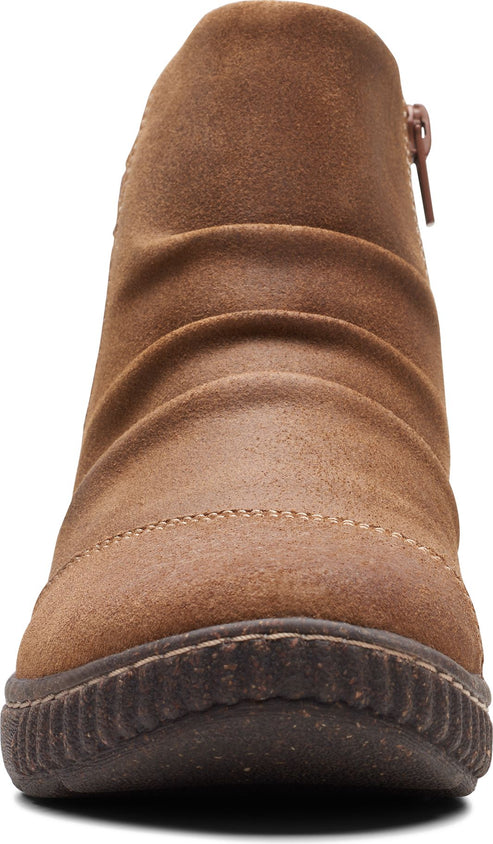Clarks Boots Caroline Derby Dark Tan Suede