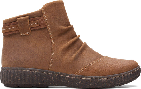 Clarks Boots Caroline Derby Dark Tan Suede