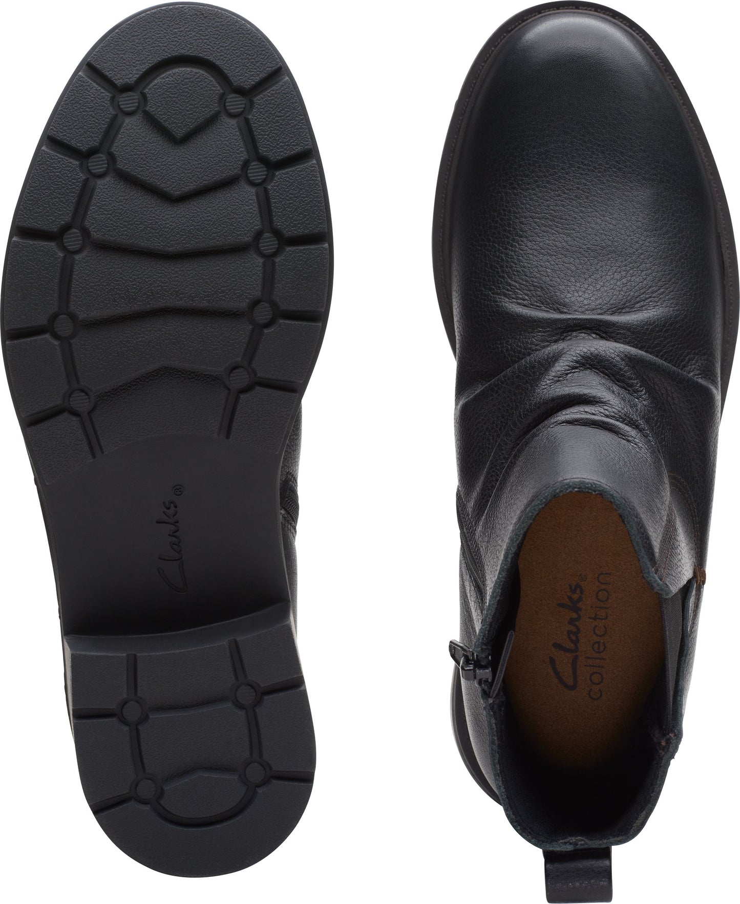 Clarks Boots Hearth Rose Black Leather