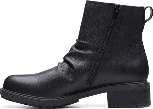 Clarks Boots Hearth Rose Black Leather