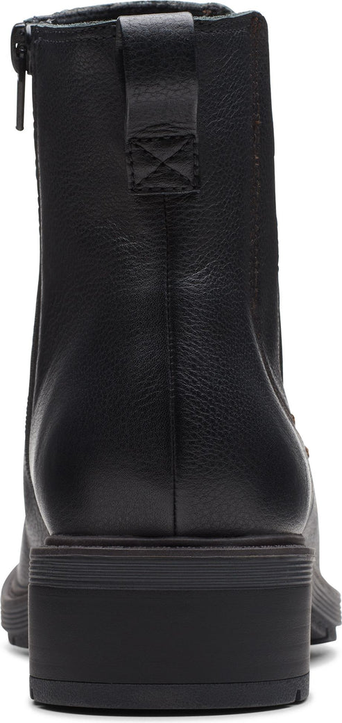 Clarks Boots Hearth Rose Black Leather