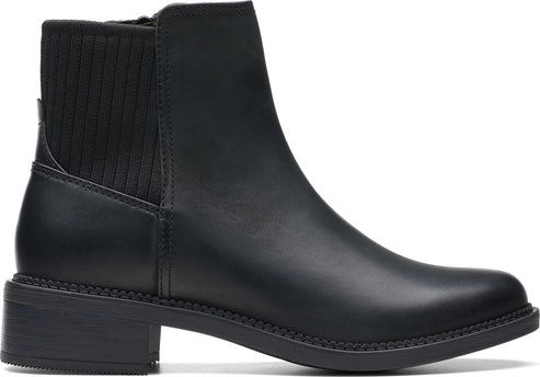 Clarks Boots Maye Palm Black Leather