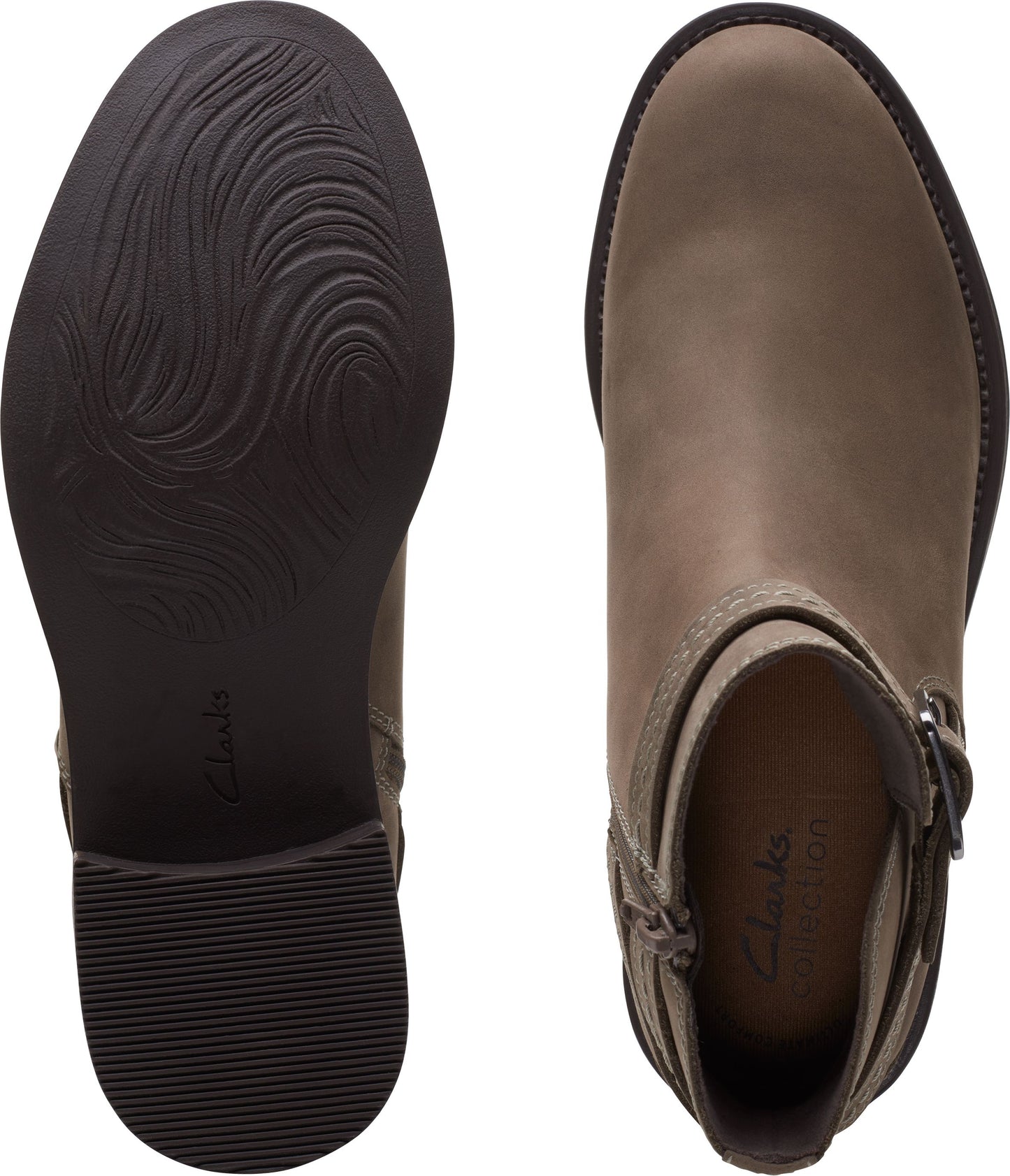 Clarks Boots Maye Strap Dark Taupe