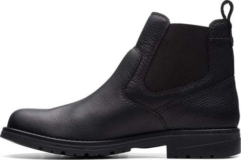 Clarks Boots Morris Up Black Tumbled