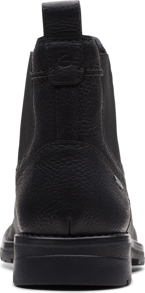 Clarks Boots Morris Up Black Tumbled