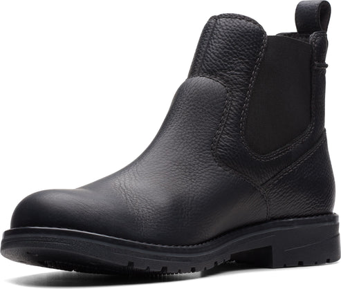 Clarks Boots Morris Up Black Tumbled