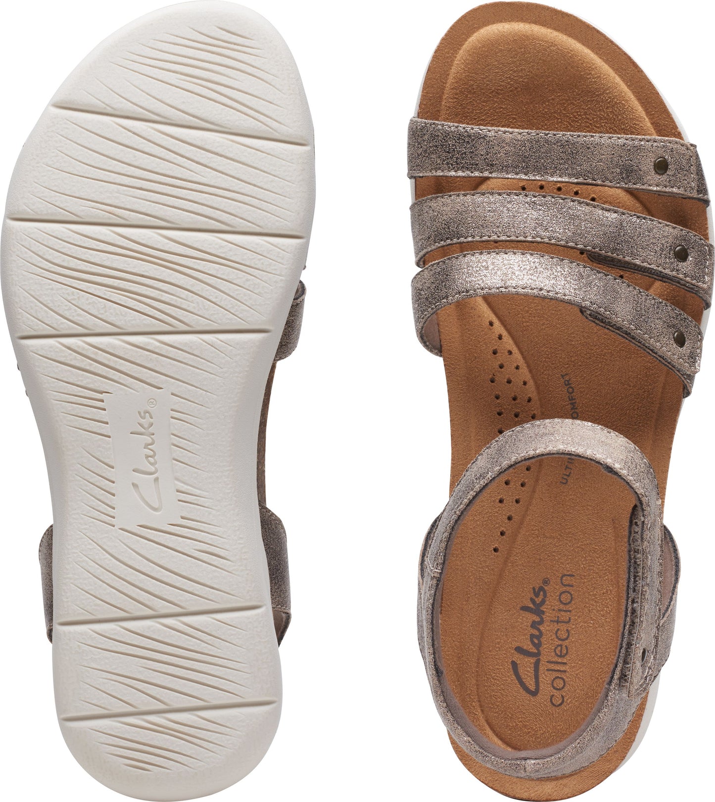Clarks Sandals April Dove Silver