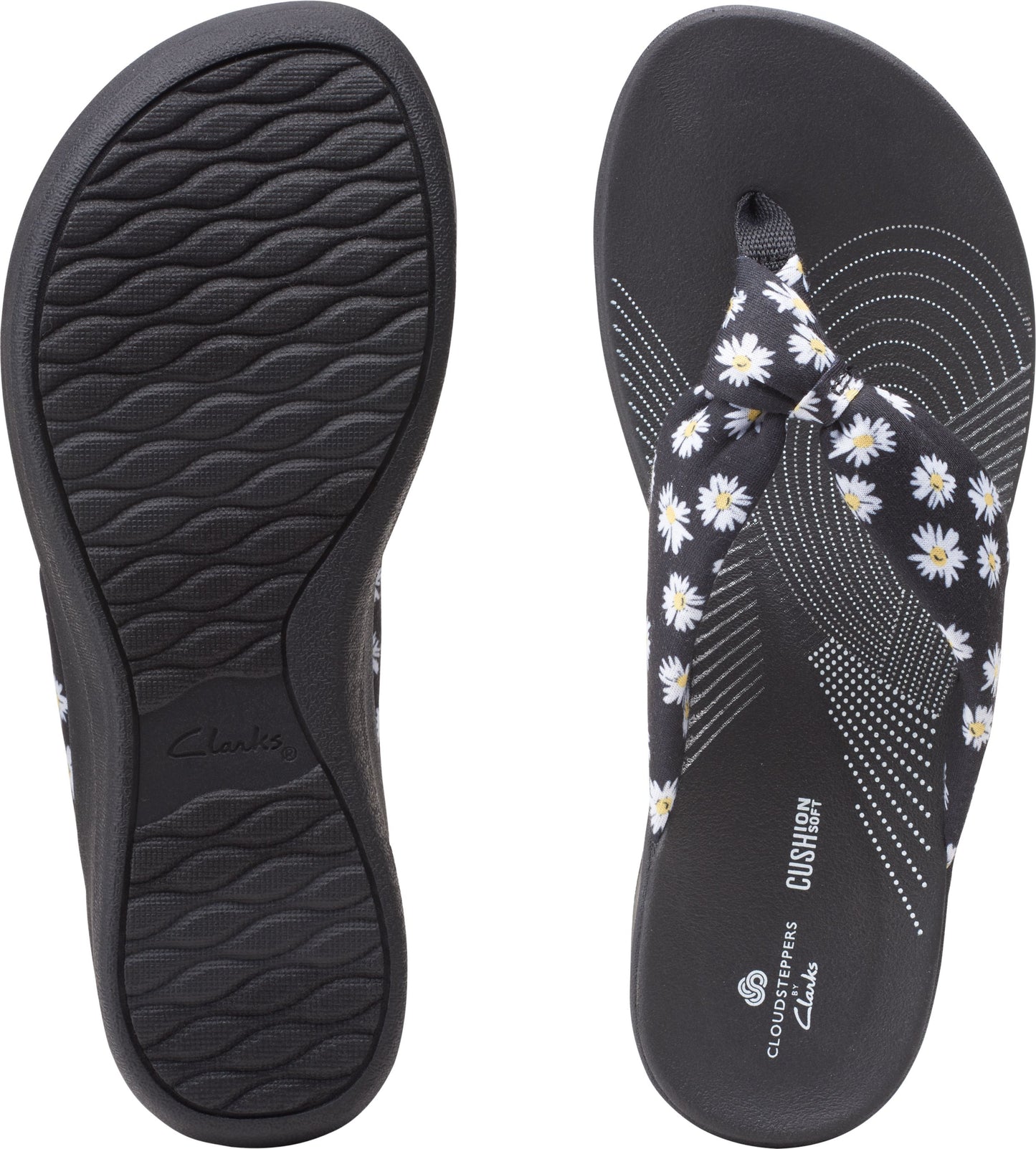 Clarks Sandals Arla Glison Black Daisies