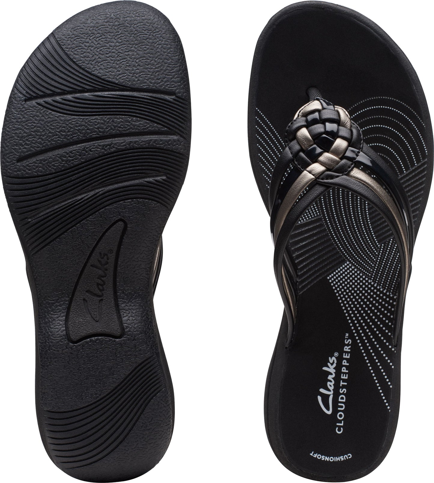 Clarks Sandals Breeze Coral Black Combi