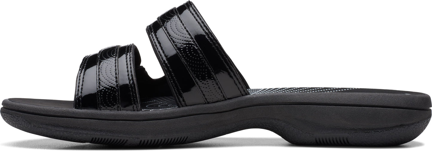 Clarks Sandals Breeze Piper Black Patent