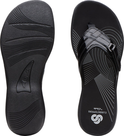 Clarks Sandals Breeze Sea Black Patent