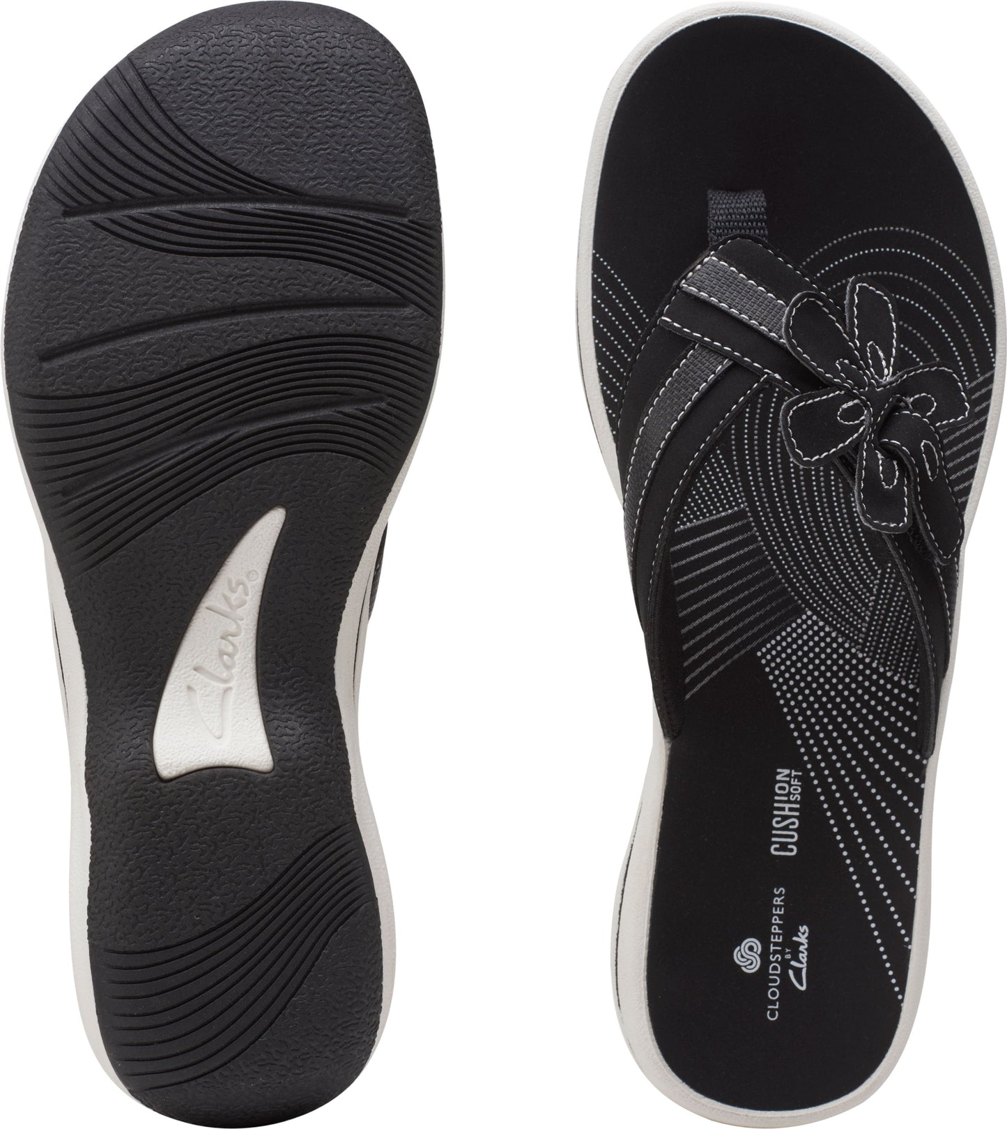 Clarks Sandals Brinkley Flora Black