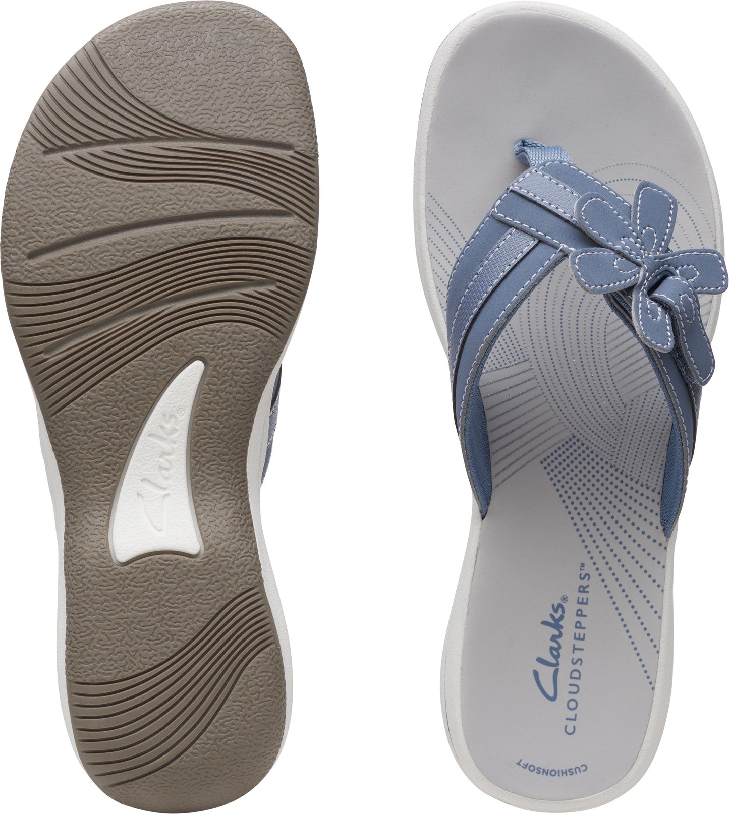 Clarks Sandals Brinkley Flora Denim Blue
