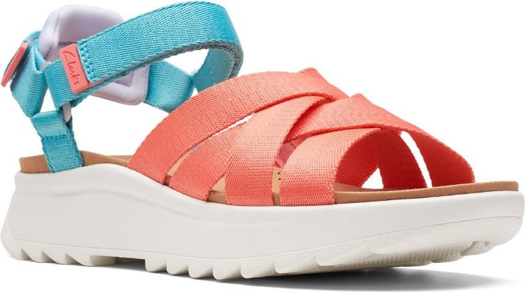 Clarks Sandals Dashlite Cross Peach Combi