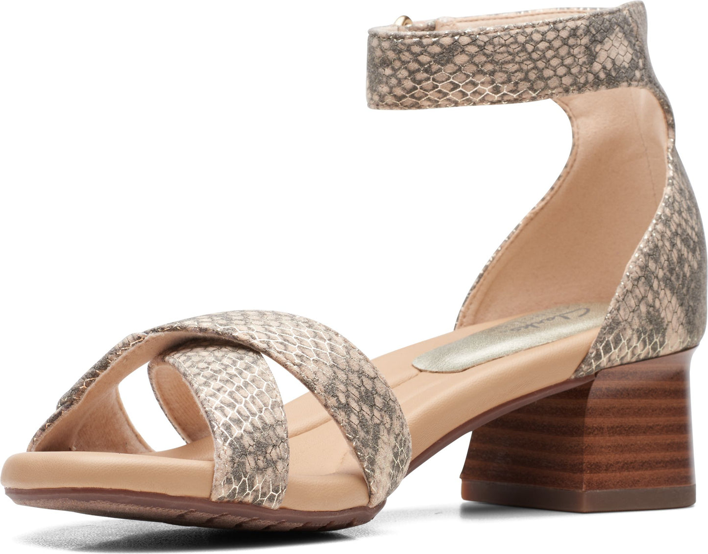 Clarks Sandals Desirae Lily Beige Metallic