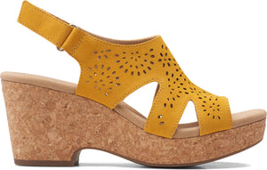 Clarks Sandals Giselle Bay Golden Yellow