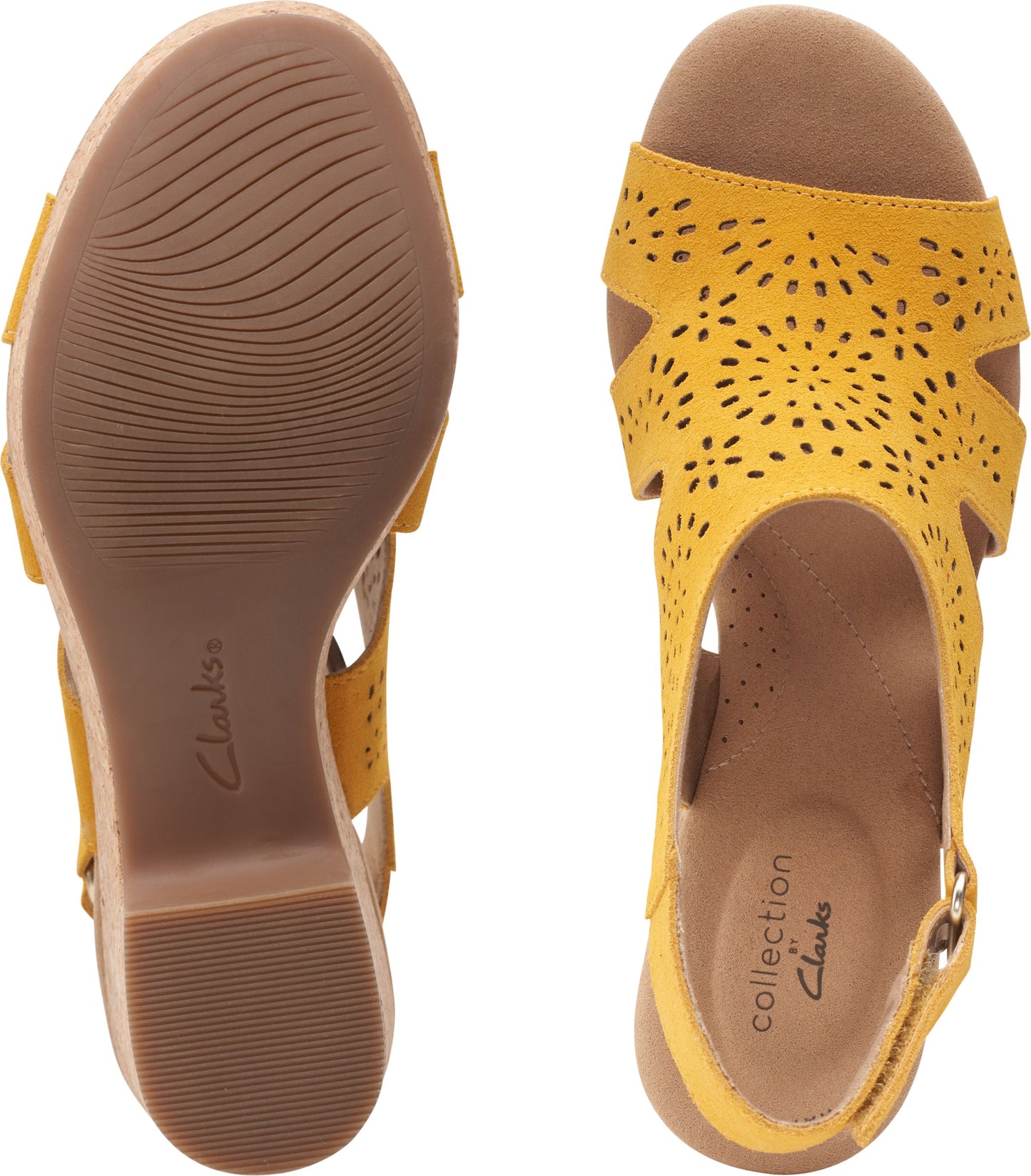 Clarks Sandals Giselle Bay Golden Yellow
