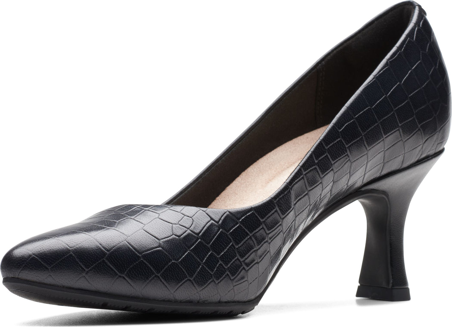 Clarks Shoes Kataleyna Rose Black Croc