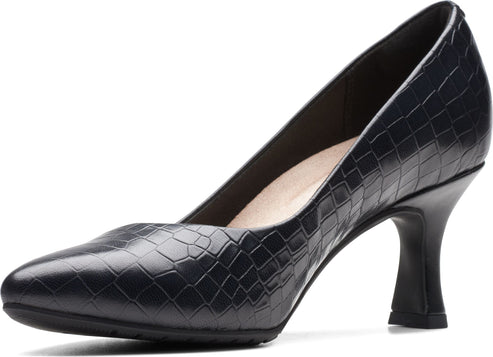 Clarks Shoes Kataleyna Rose Black Croc