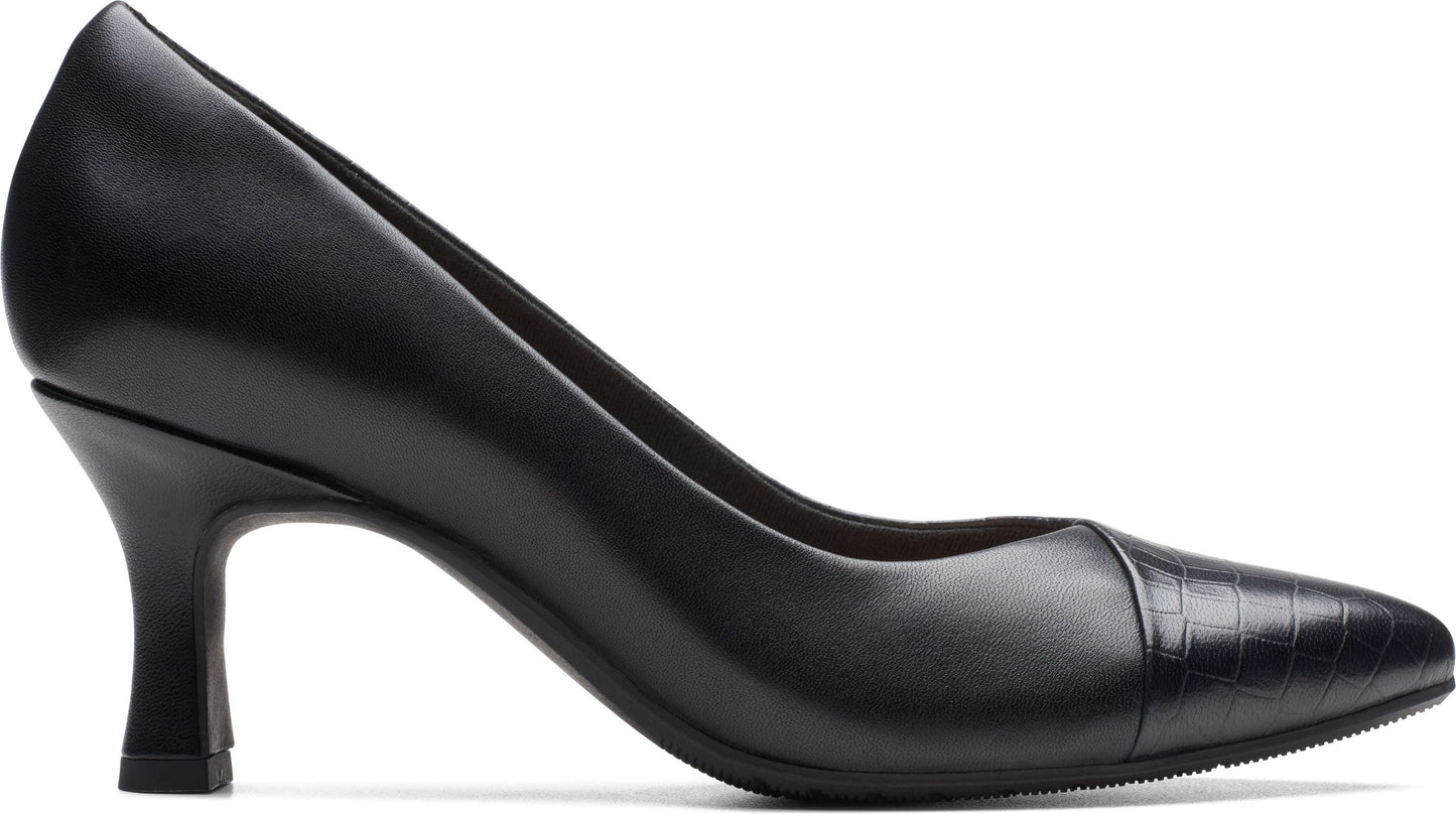 Clarks Shoes Kataleyna Rose Black Croc