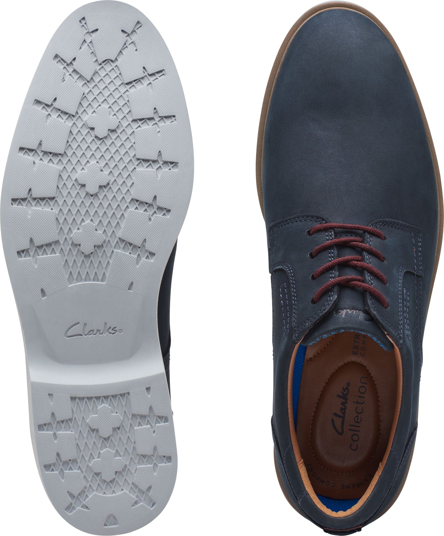 Clarks Shoes Malwood Lace Navy