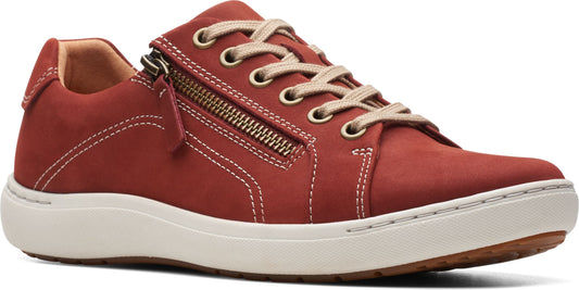 Clarks Shoes Nalle Lace Chestnut Nubuck