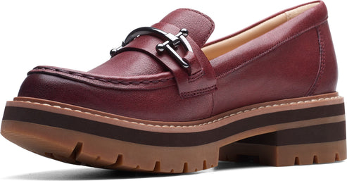 Clarks Shoes Orianna Bit Burgundy Leather