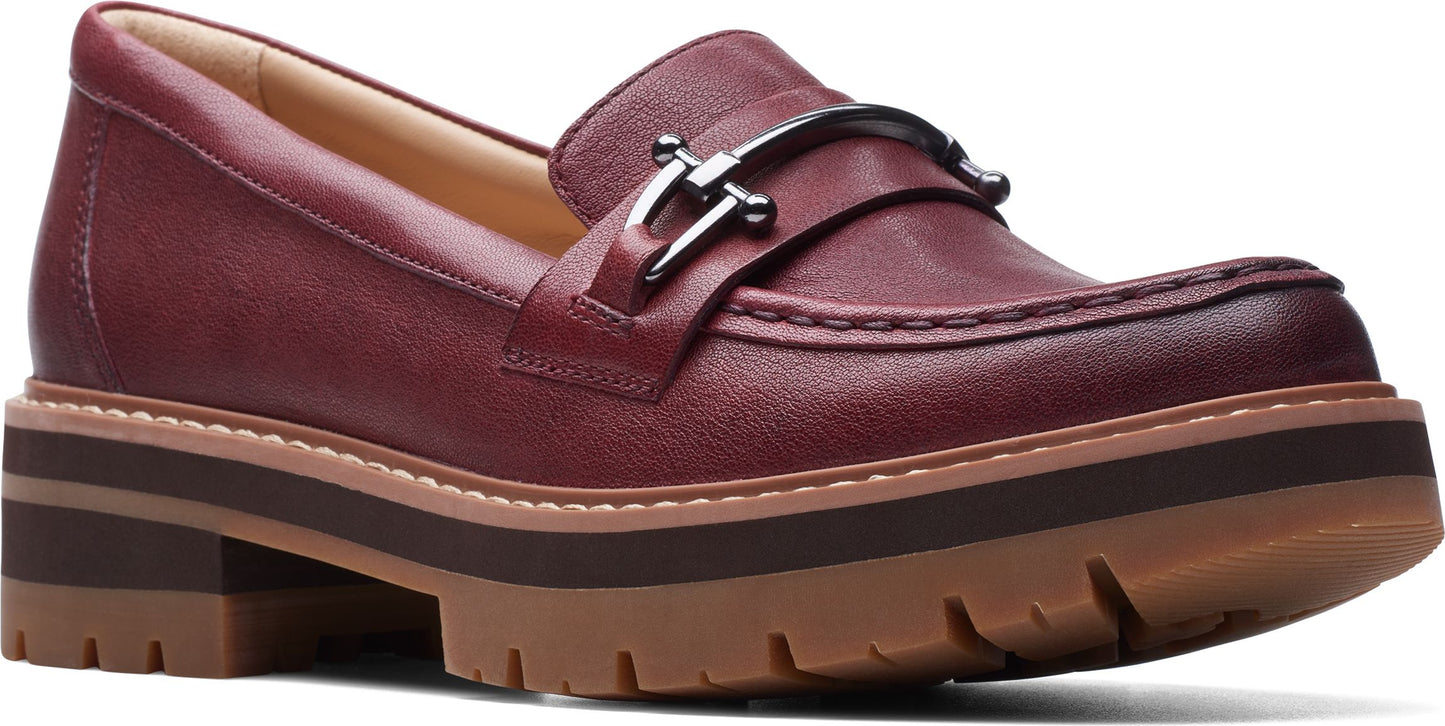 Clarks Shoes Orianna Bit Burgundy Leather