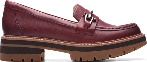 Clarks Shoes Orianna Bit Burgundy Leather