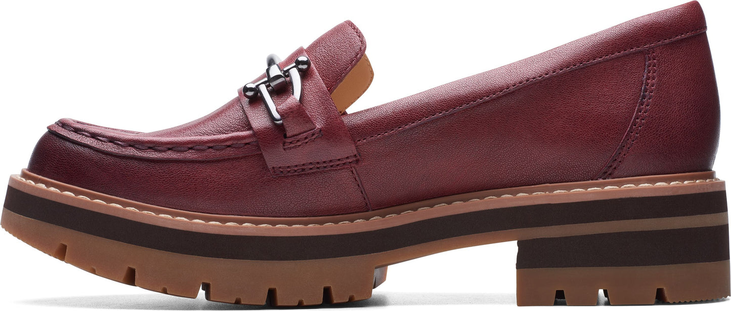 Clarks Shoes Orianna Bit Burgundy Leather