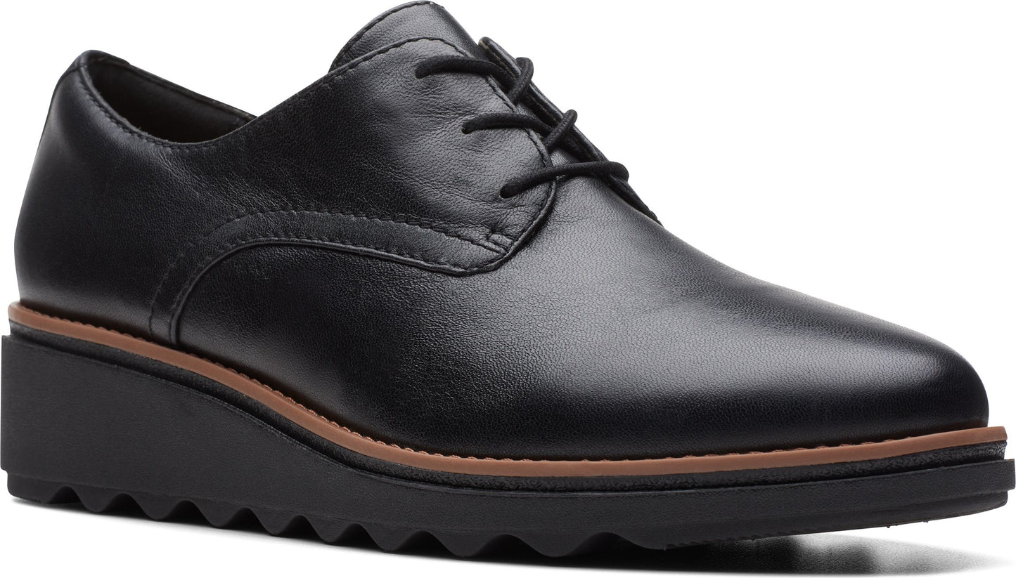 Clarks Shoes Sharon Rae Black Leather