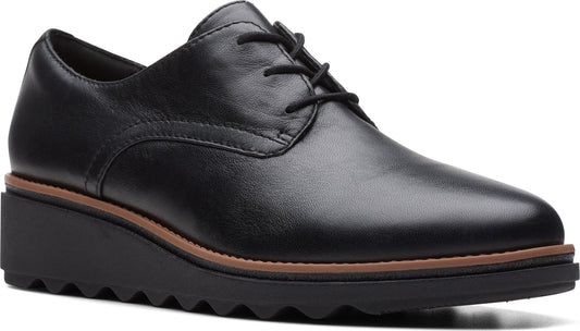 Clarks Shoes Sharon Rae Black Leather