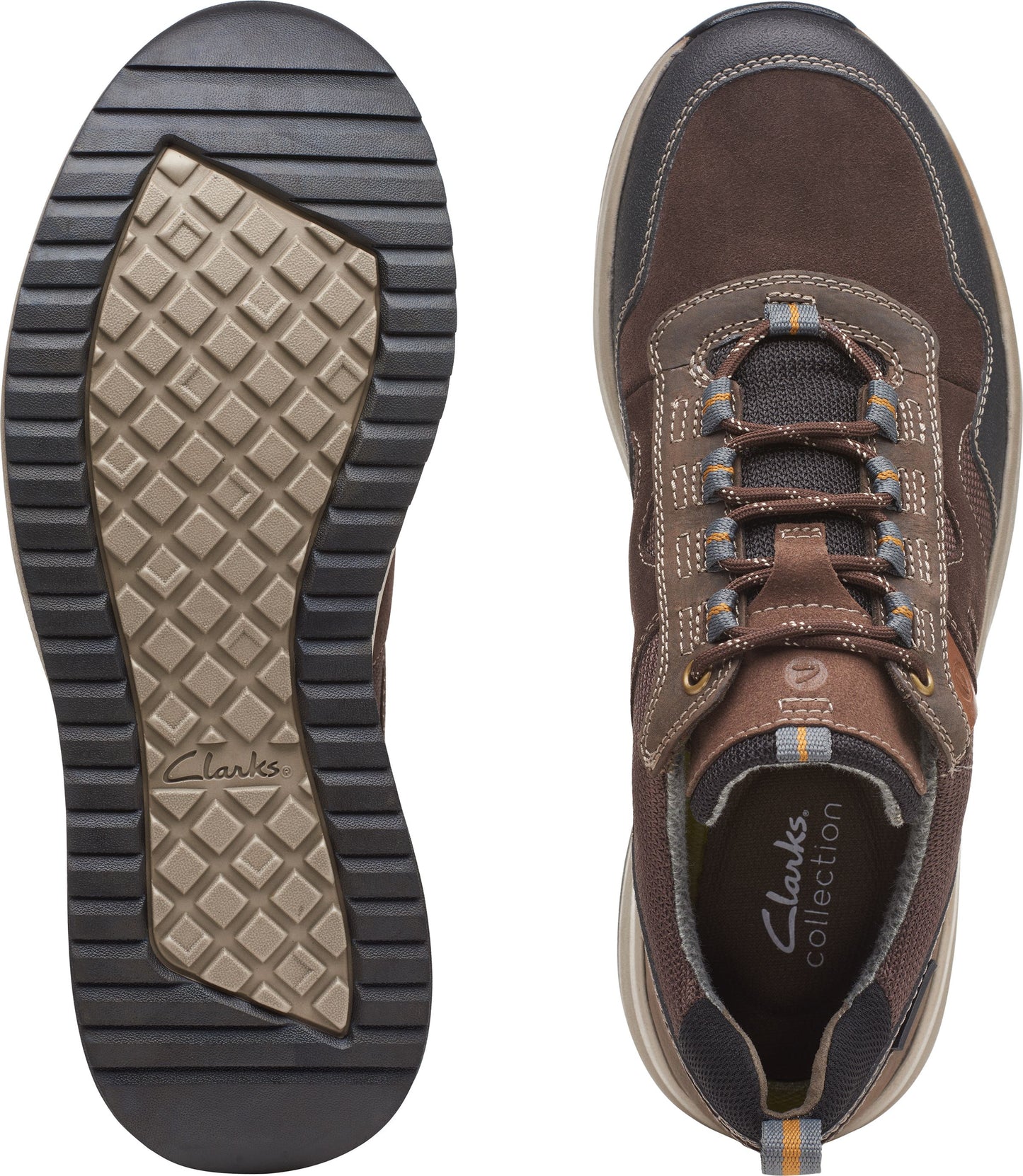 Clarks Shoes Wellman Trail (w) Dark Brown Combi