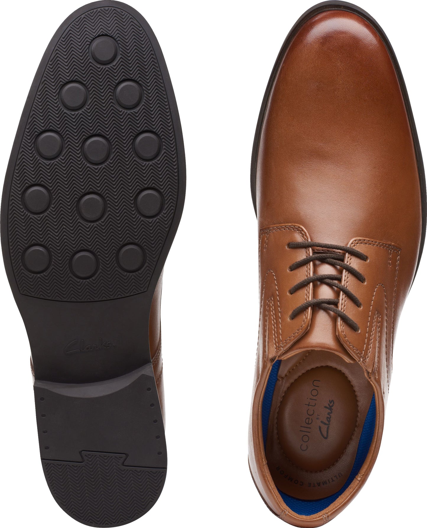 Clarks Shoes Whiddon Plain Dark Tan