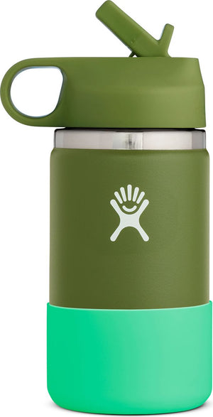 Hydro Flask Accessories 12oz Kids Wide Straw Lid & Boot Olive