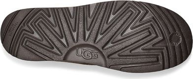 Brown shoe sole with a geometric pattern and UGG logo.